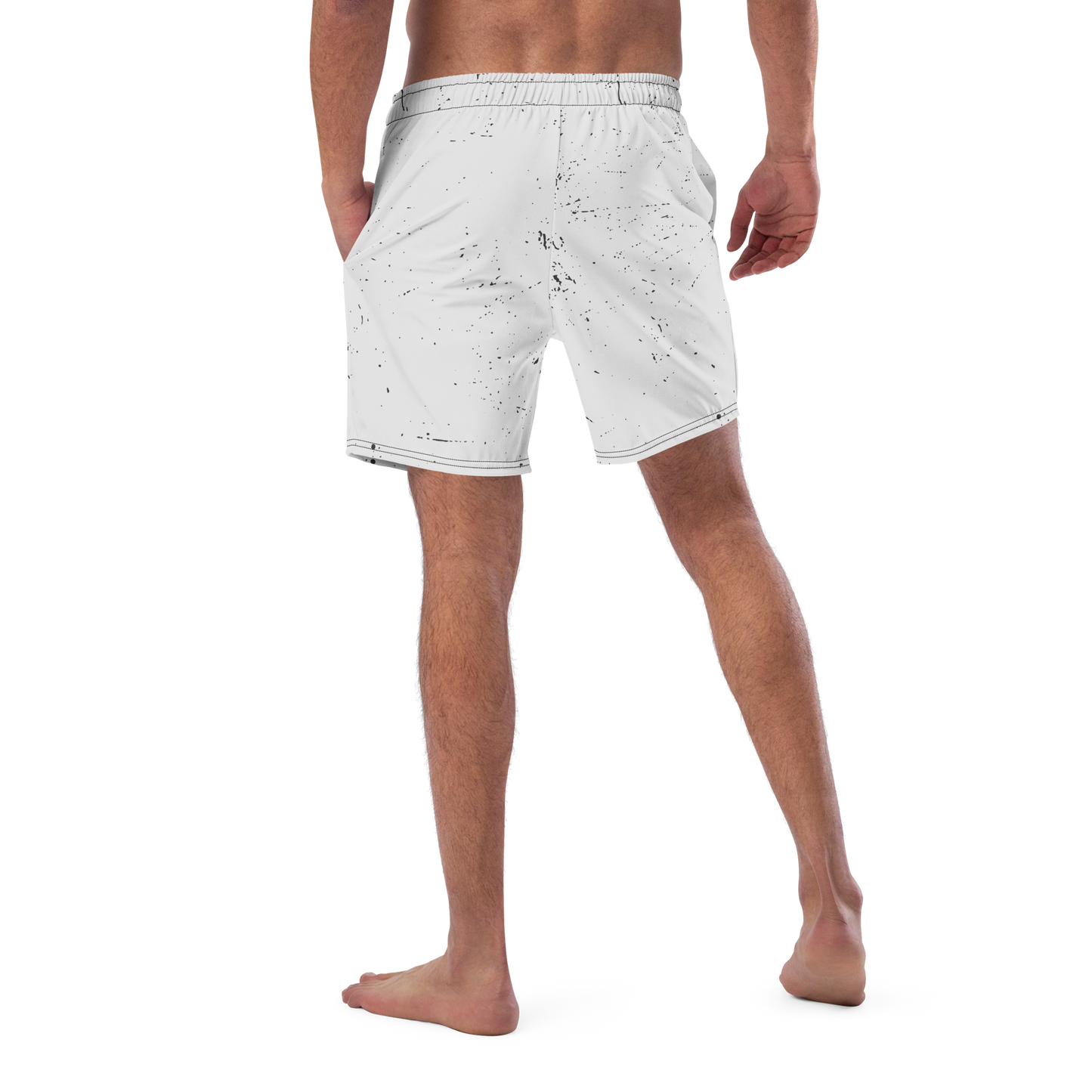White Splatter Men's swim trunks