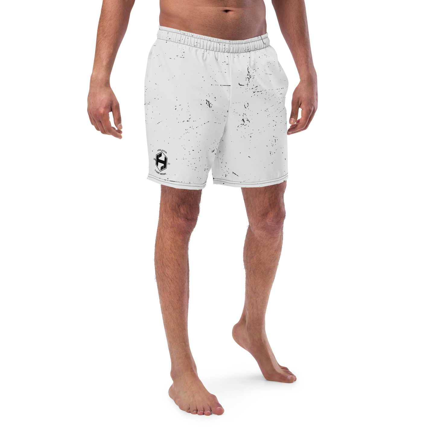 White Splatter Men's swim trunks