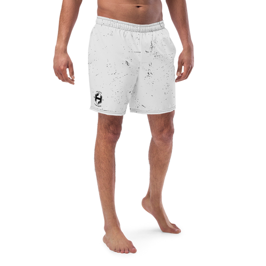 White Splatter Men's swim trunks