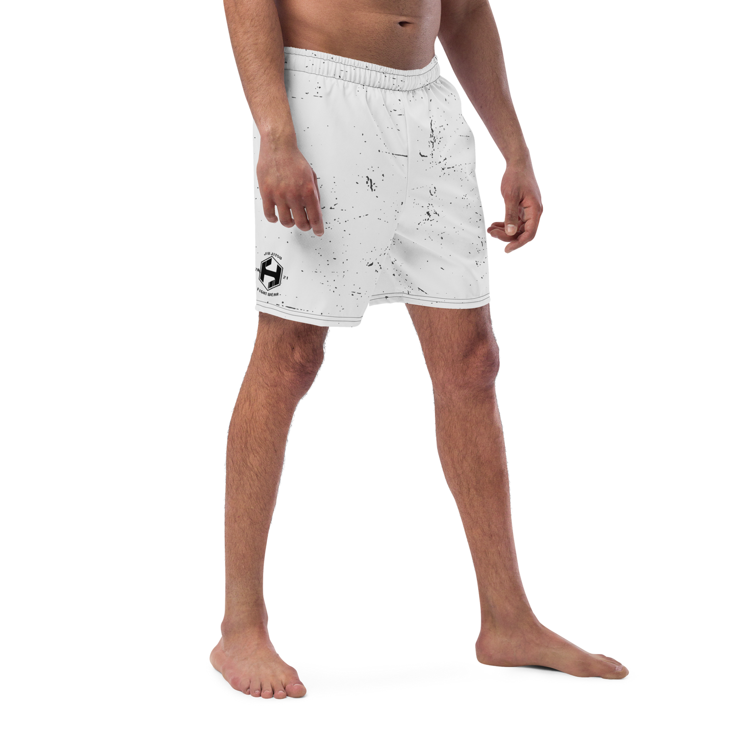 White Splatter Men's swim trunks