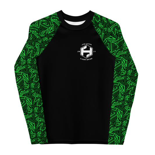 Kids Green Sleeve Rash Guard